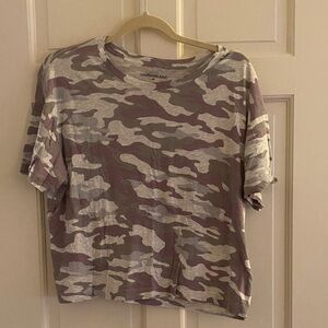Calvin Klein Jeans Camo Short Sleeve Tee - Gray and Brown
